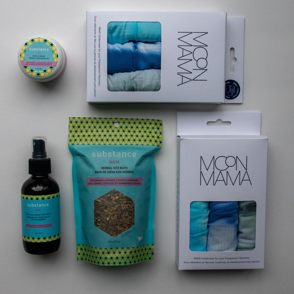 Postpartum Recovery Kit - Blue Moon 6 Pack – Hey Moon Mama