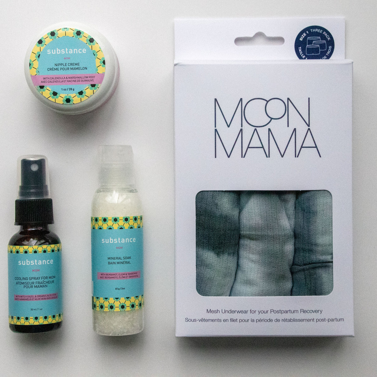 Postpartum Recovery Kit - Rainbow 6 Pack – Hey Moon Mama