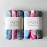 two, three pack of dawn postpartum mesh underwear, 2 slate grey, 2 cloud blue, 2 pink