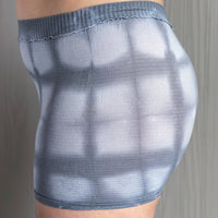 Side image, Slate Grey, shibori pattern postpartum underwear on body