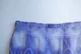 waist band of cloud blue, shibori pattern postpartum underwear